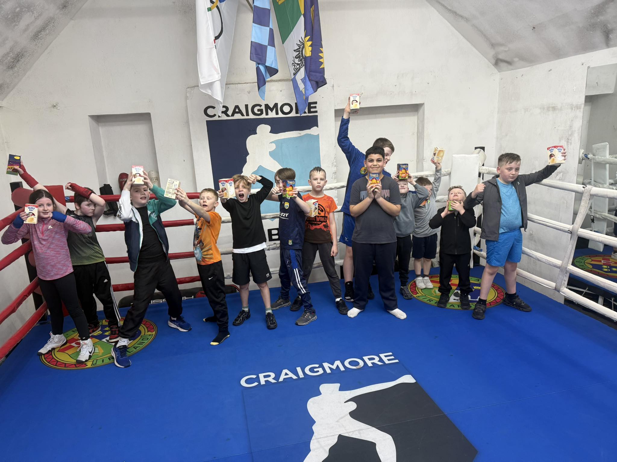 Juniors celebrating with their prizes